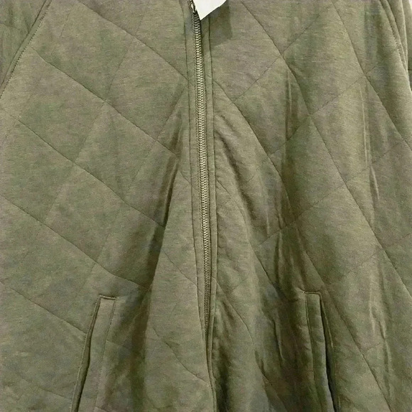 Sanctuary new Army Green Quilted Long Sleeve Full Zip Bomber Jacket Coat Size 3X - Picture 5 of 5